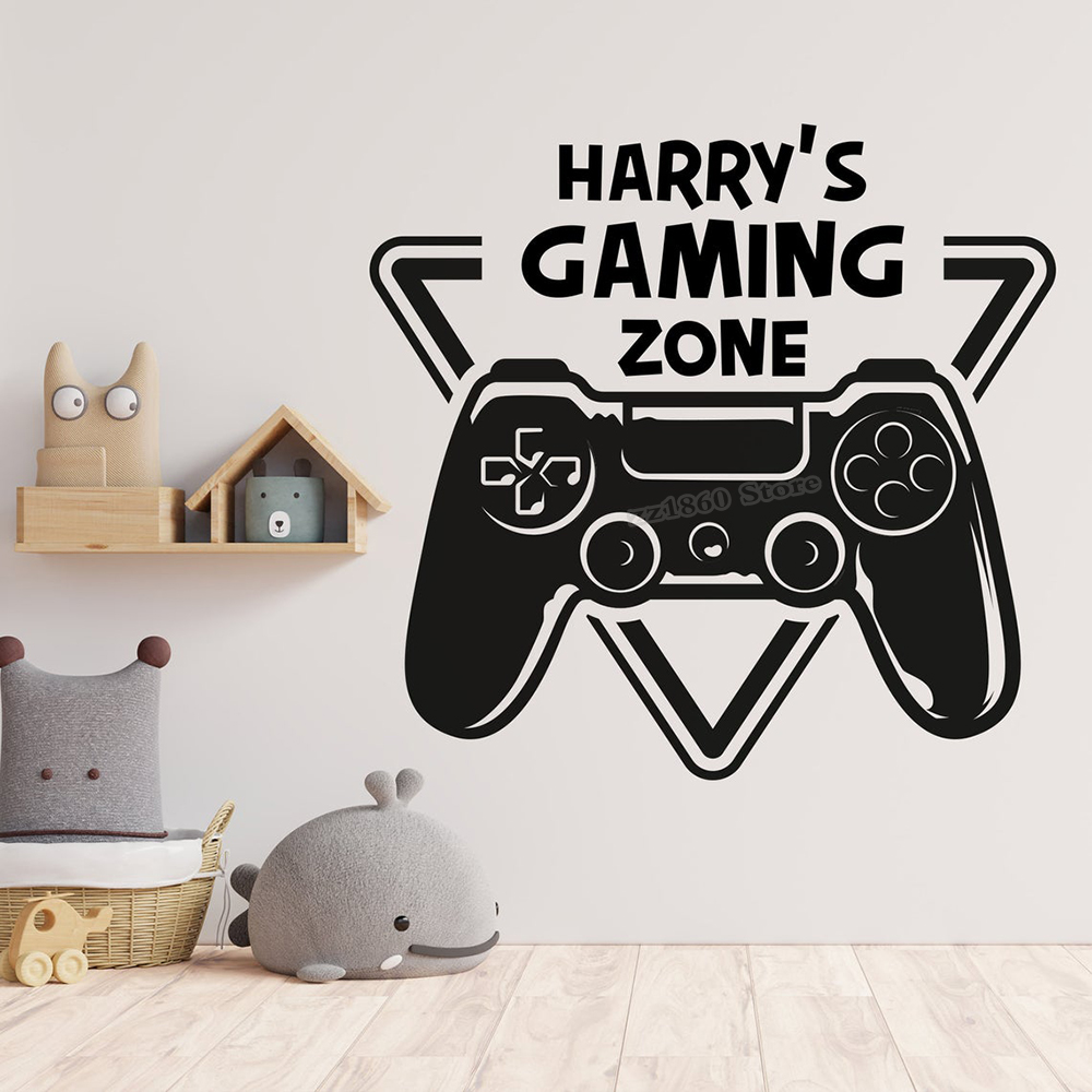 Vinyl Floor Plank - Custom Name Gaming Zone Wall Decal