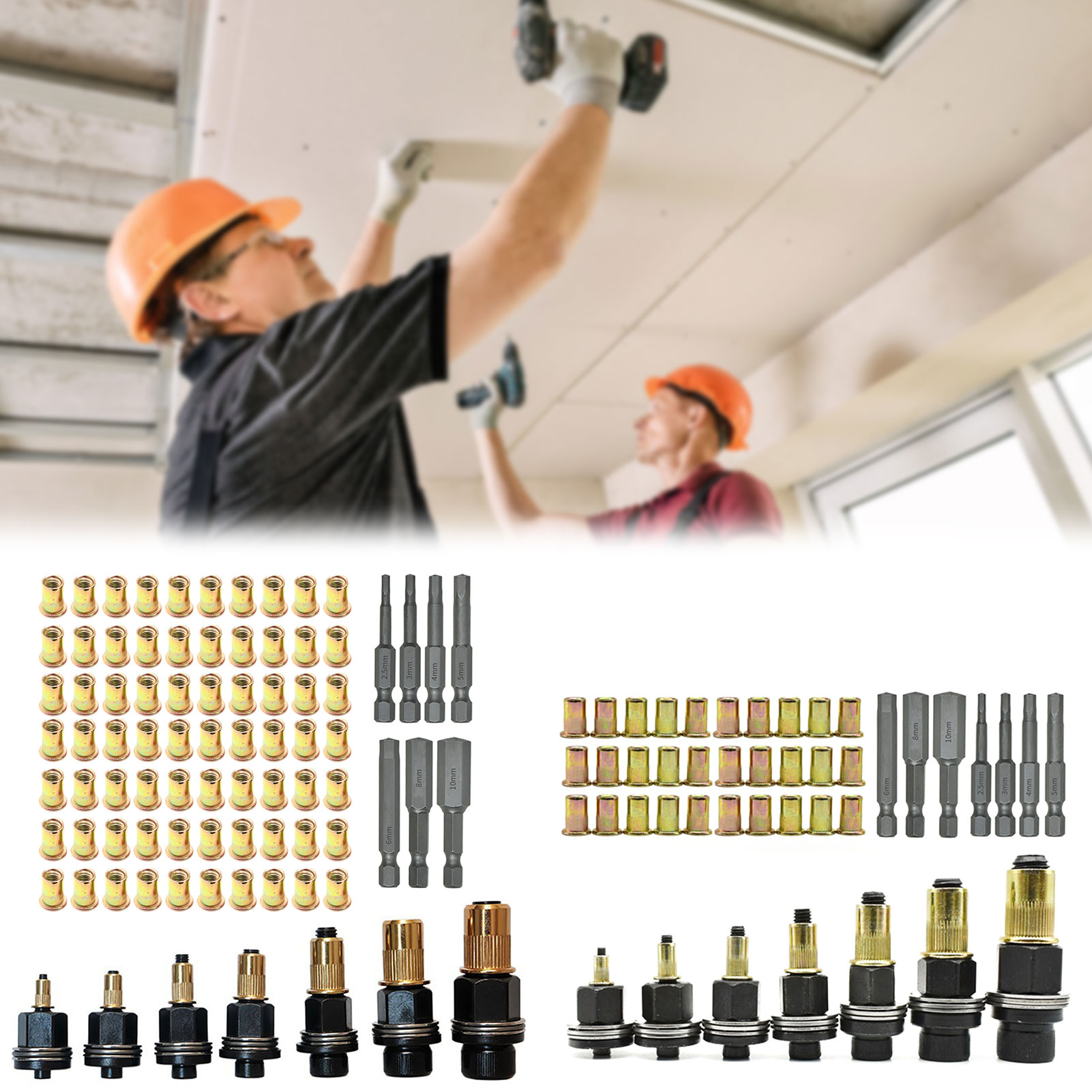 Press-In Nuts Kit,7 Rivets Nut - Home Improvement Show review and price