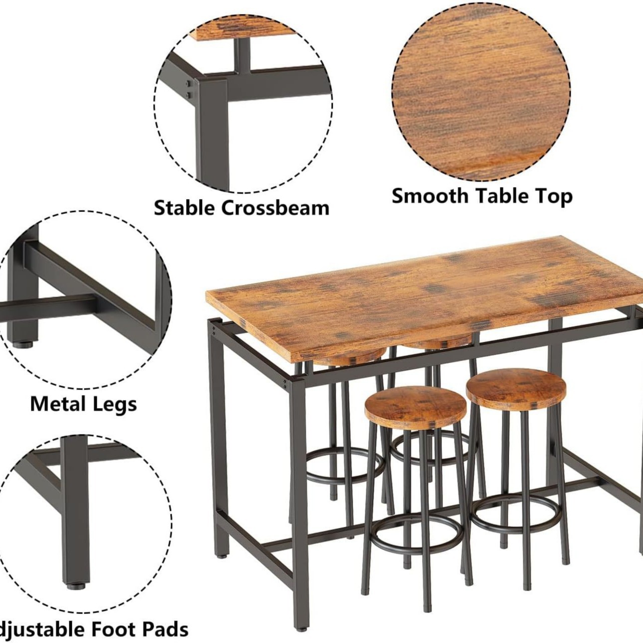 Dining table and chairs five-p - Home Improvement Kitchen Set review and price
