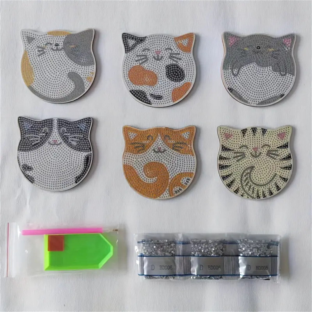 6 Pieces/set DIY Cat Rhineston - Home Improvement Kitchen review and price