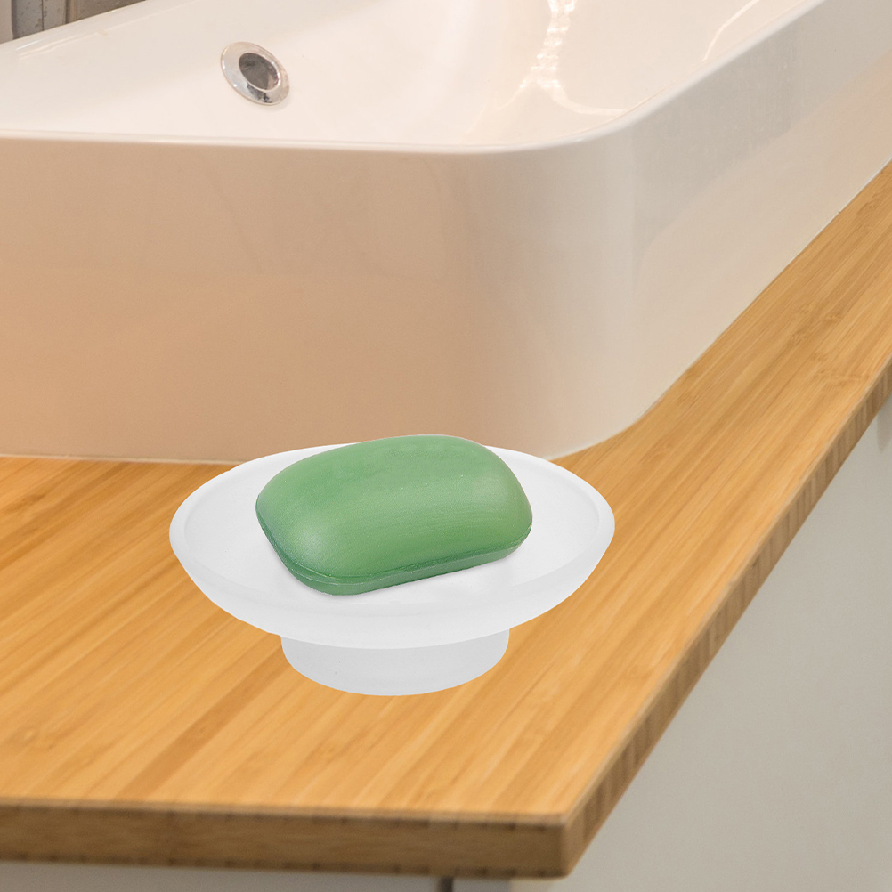 Frosted Glass Soap Dish Round  - Home Improvement Kitchen review and price