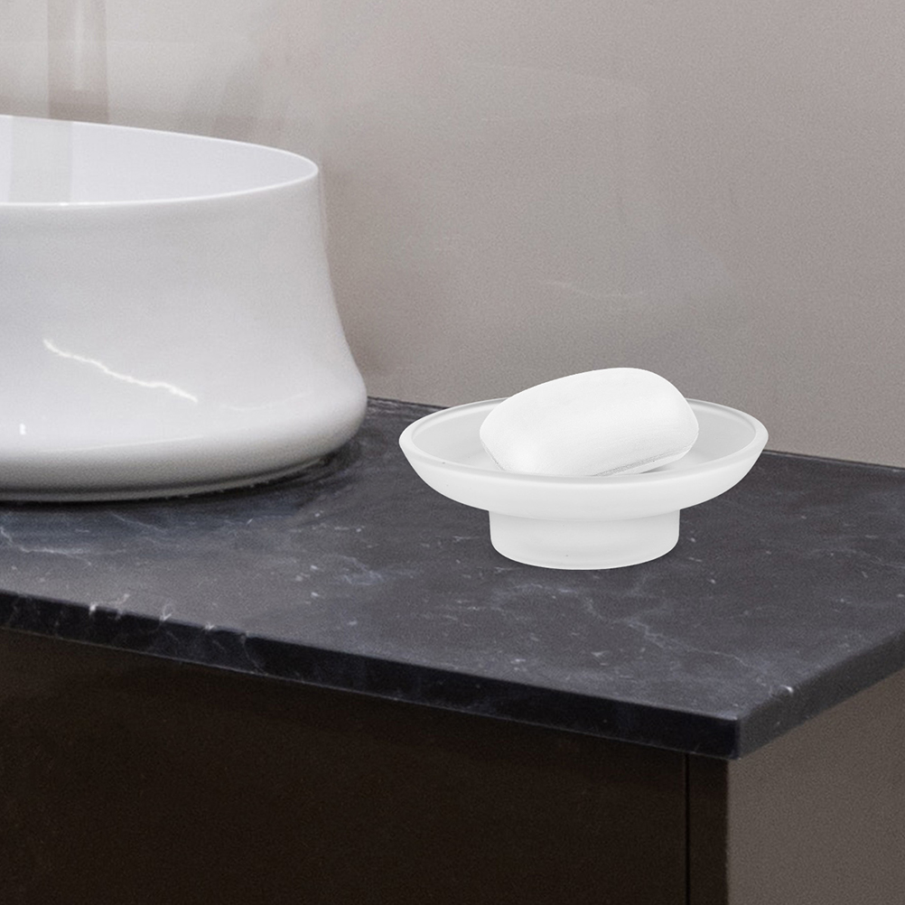 Frosted Glass Soap Dish Round  - Home Improvement Kitchen review and price
