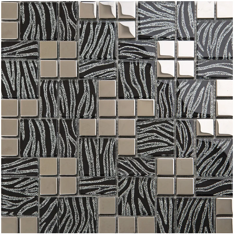 Luxury Black Silver Glass  Mos - Home Improvement Background review and price